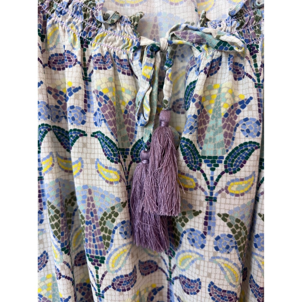Women's Tory Burch, mosaic print silk romper S/P - Picture 3 of 12